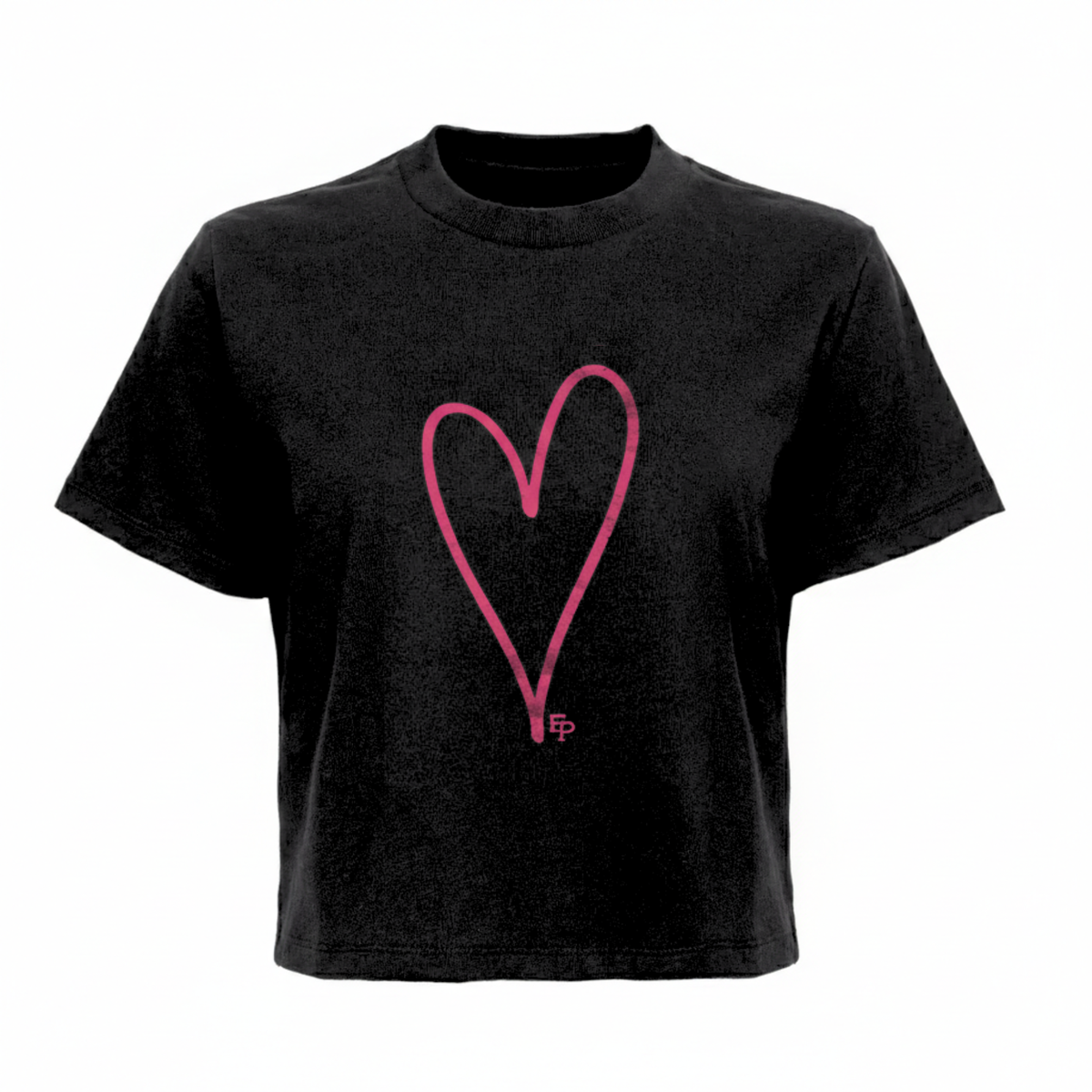 All Heart High Waist Boxy Tee – Black