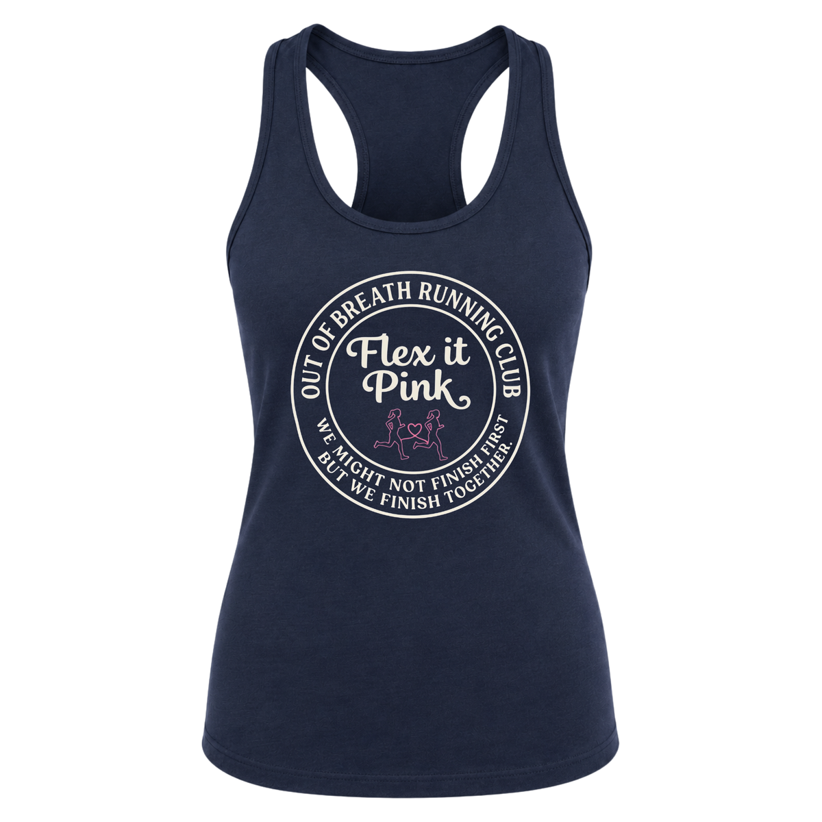 Out Of Breath Running Club Tank - Navy
