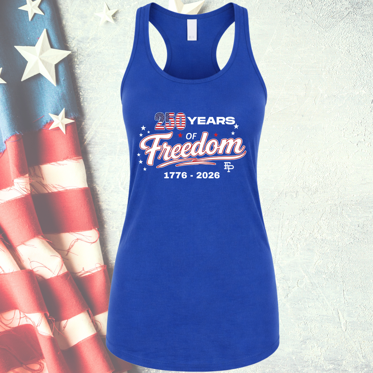 250 Years of Freedom Tank - Blue