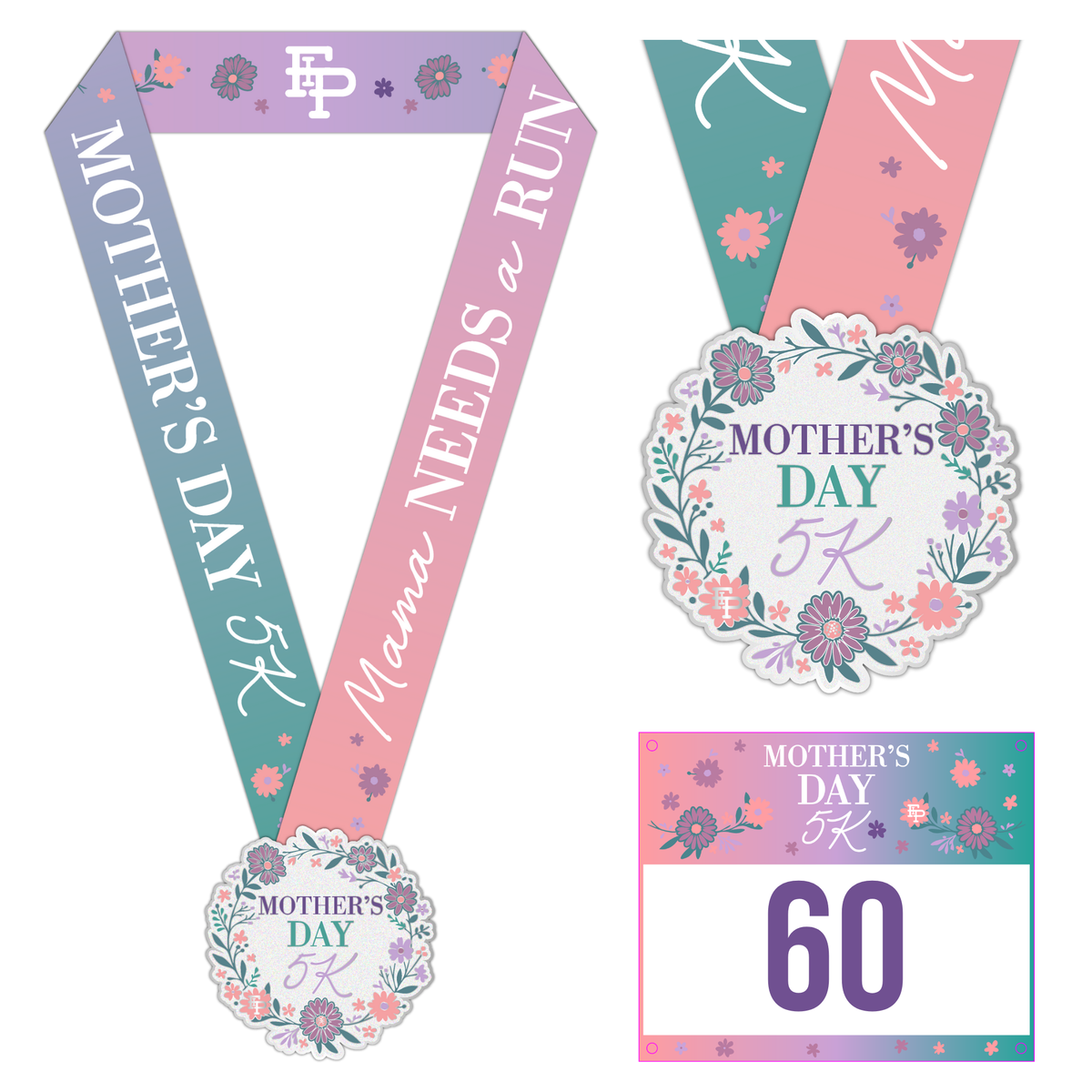 FIP - Mama Needs A Run 5K Race Medal Only - Mother's Day Special Run