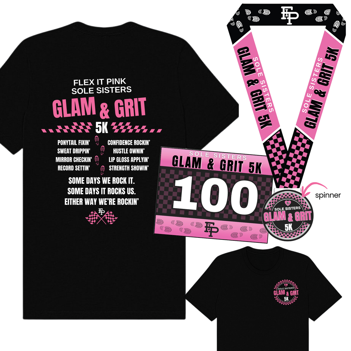 Glam & Grit Sole Sisters 5k Tee Pack