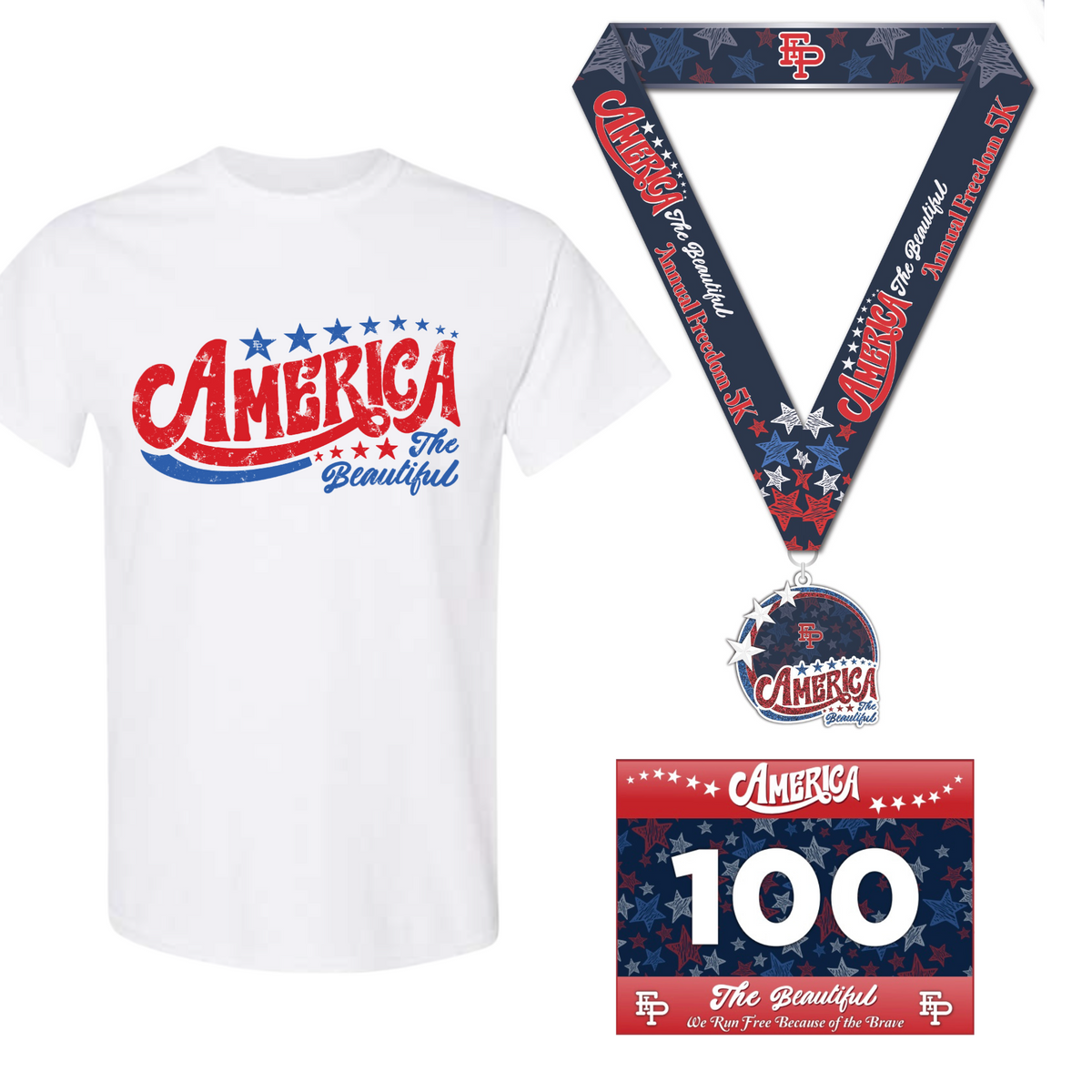 America the Beautiful Freedom Run Tee Pack