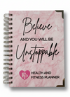 2026 New Health and Fitness Planner (Pink Marble) – Track Workouts, Meals & More | Flex it Pink