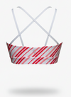 Candy Cane Striped Holiday Bra