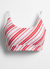 Candy Cane Striped Holiday Bra