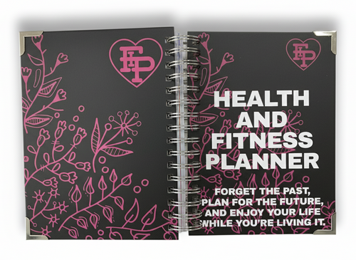 2026 New Health and Fitness Planner (Black&Pink - Forget the Past) – Track Workouts, Meals & More | Flex it Pink