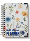 2026 New Health and Fitness Planner (White Floral) – Track Workouts, Meals & More | Flex it Pink