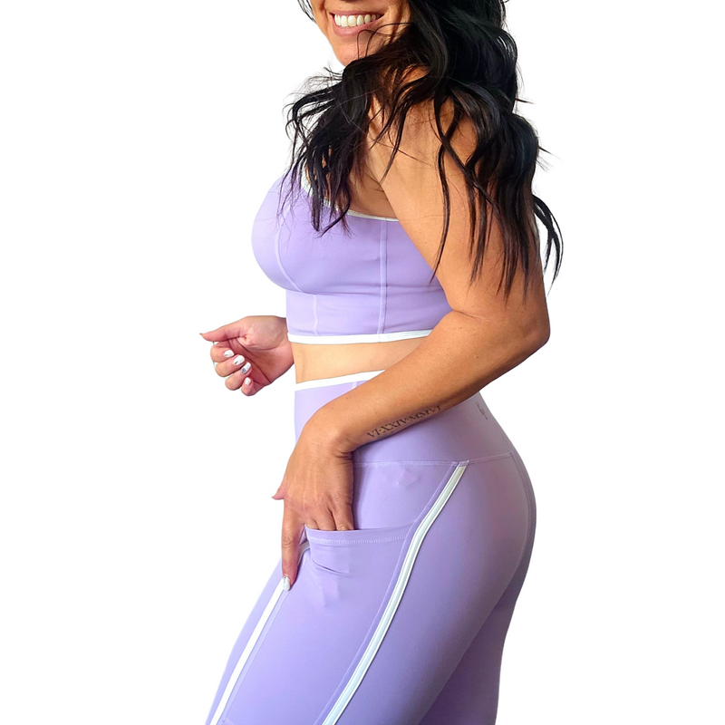 Lavender Luxe Bra and Legging Set