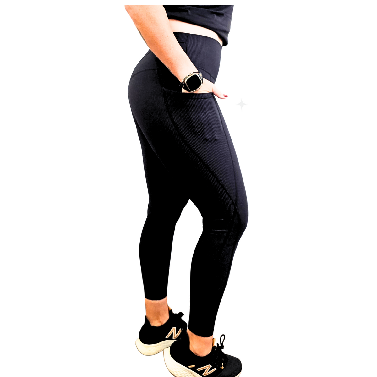 Onyx Ribbed Leggings