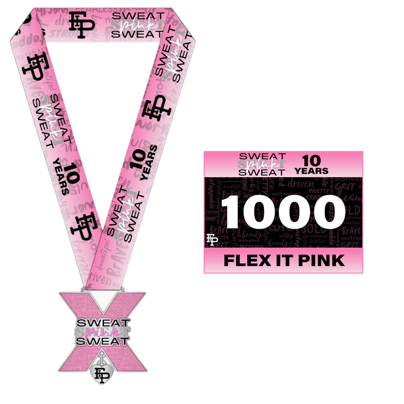 10 Year Sweat Pink Medal ONLY Pack