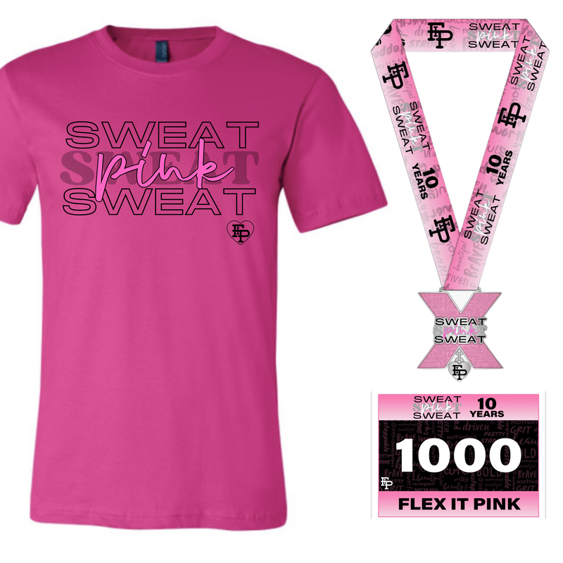 10 Year Sweat Pink 10k Tee Pack