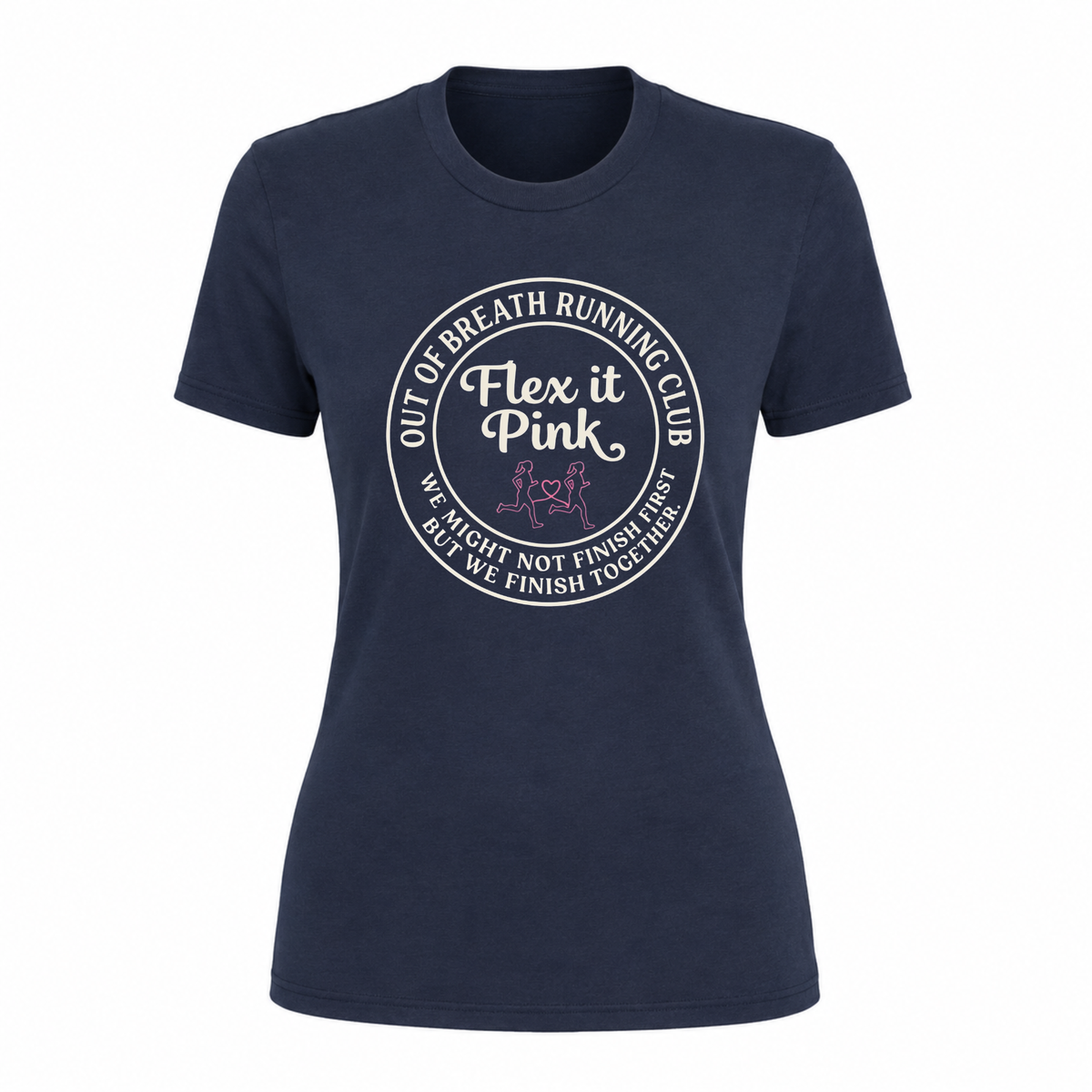 Out Of Breath Running Club Tee- Navy
