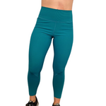 Emerald Ribbed Leggings